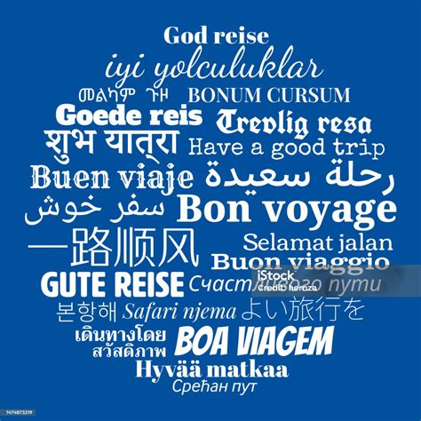 Translations of bon voyage in many languages .